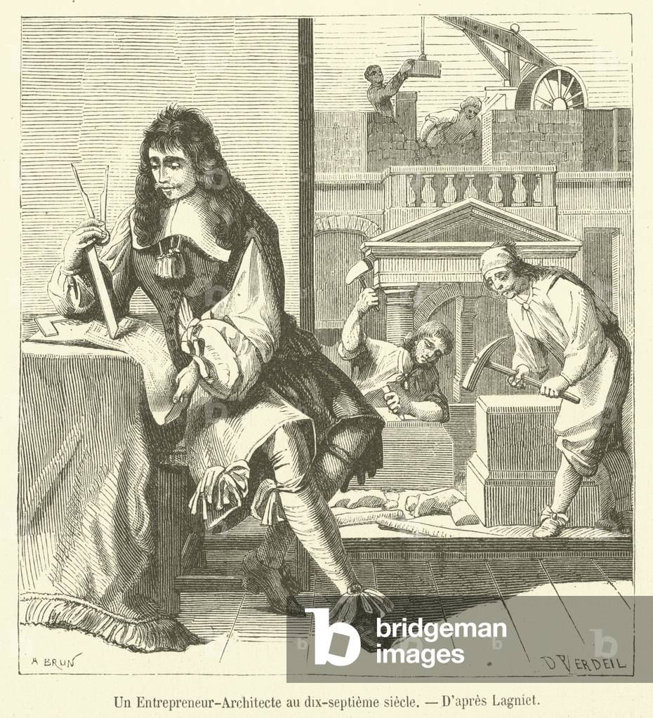 Un Entrepreneur-Architecte au dix-septieme siecle (engraving)