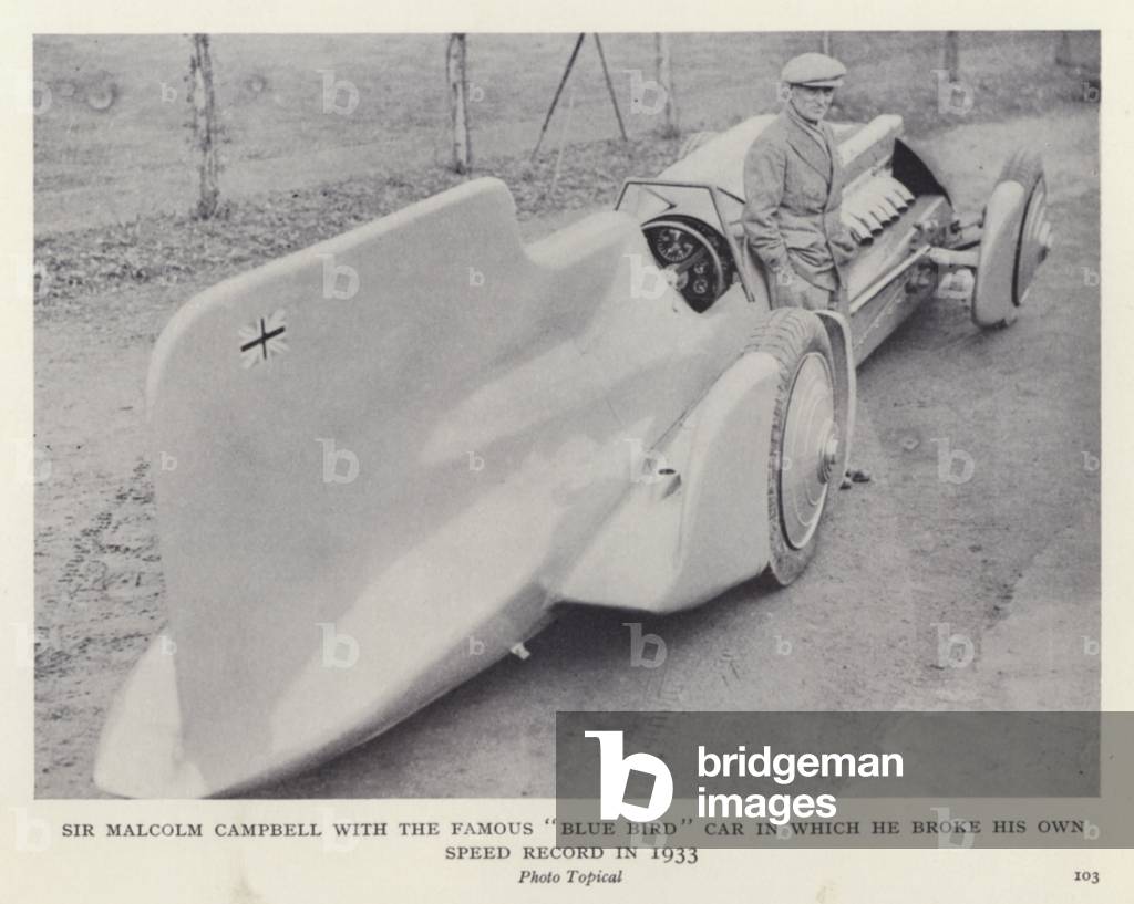 Sir Malcolm Campbell with the famous 