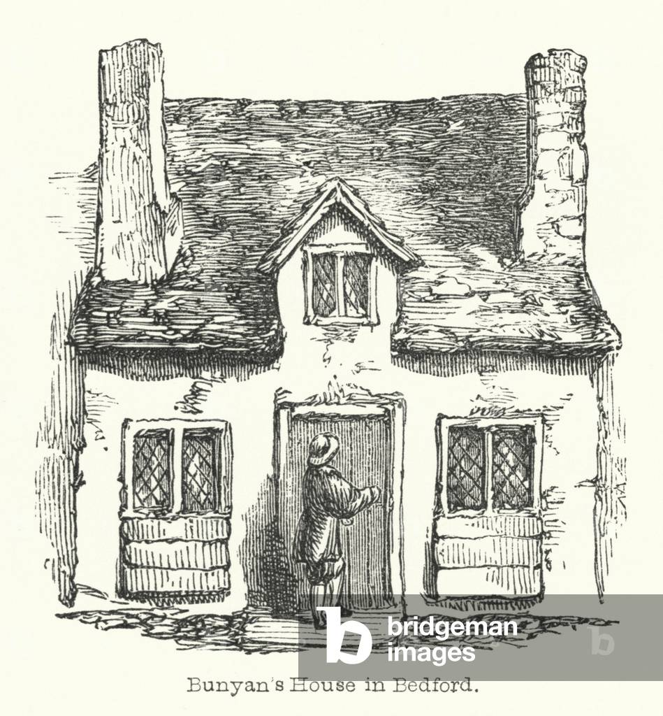 Bunyan's House in Bedford (engraving)