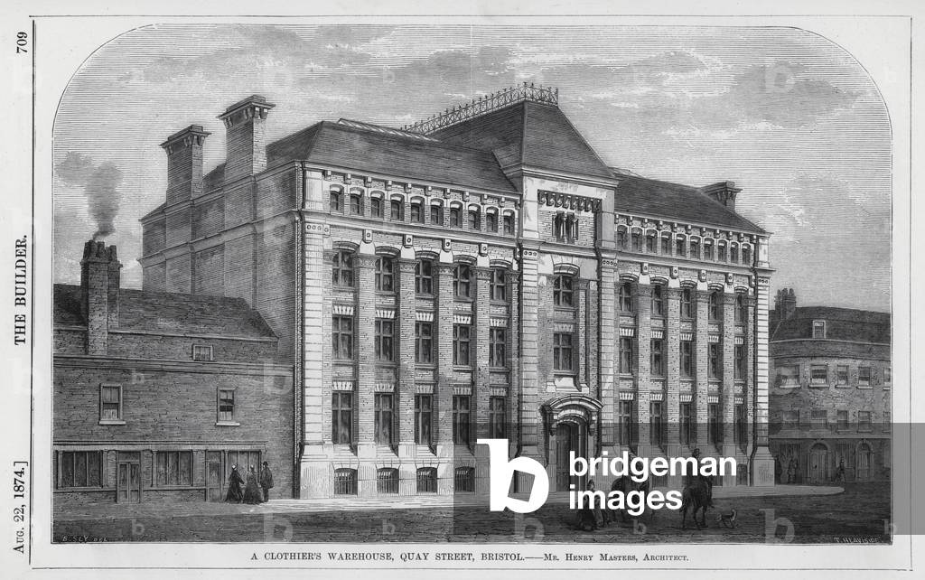 A Clothier's Warehouse, Quay Street, Bristol (engraving)