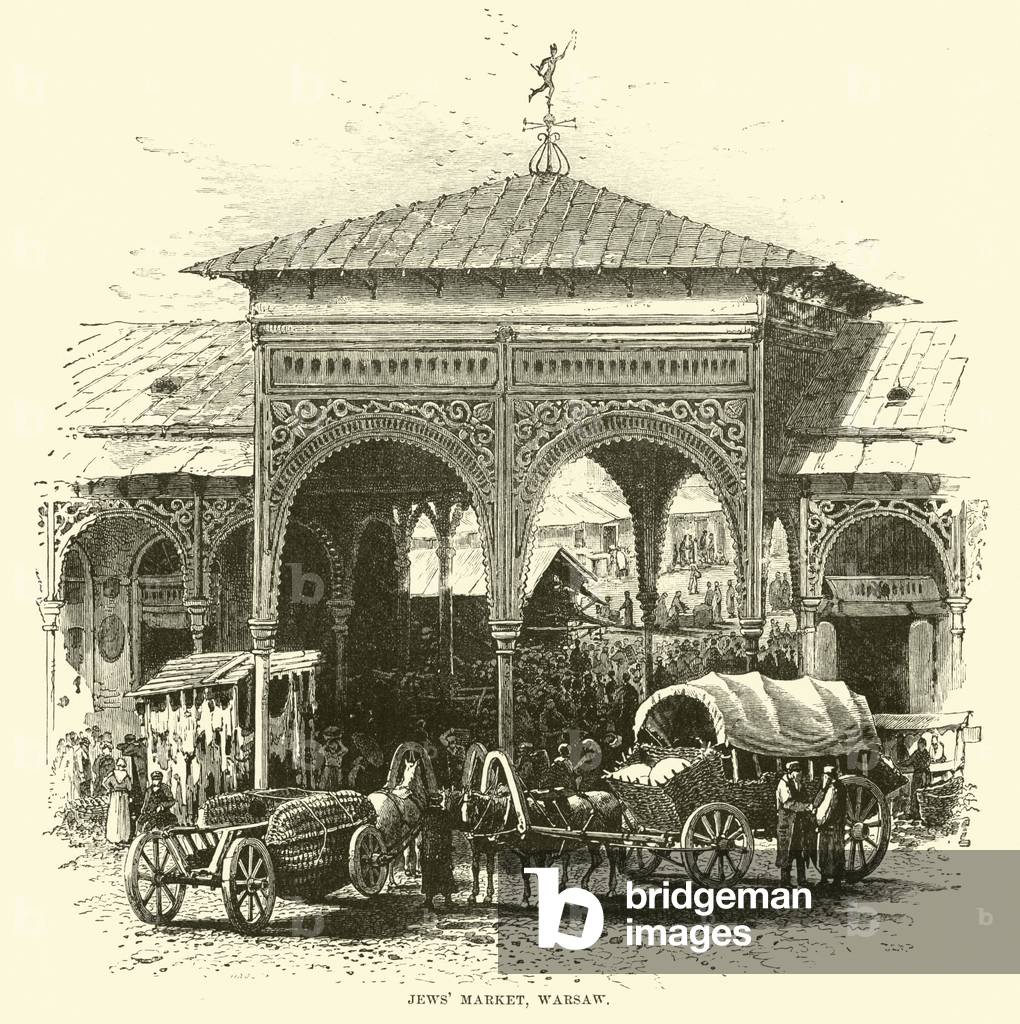 Jews' Market, Warsaw (engraving)