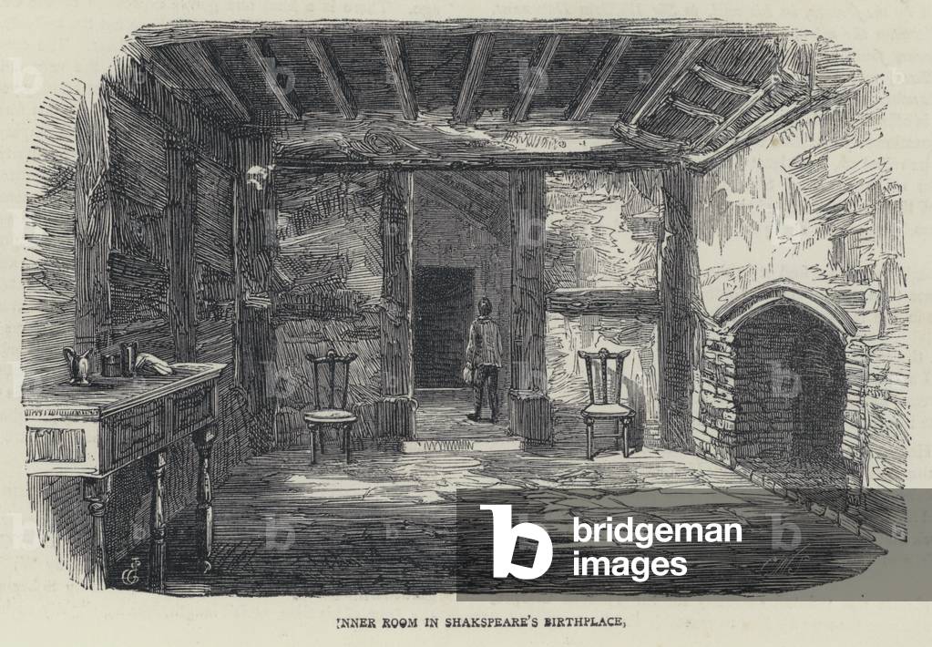 Inner Room in Shakspeare's Birthplace (engraving)