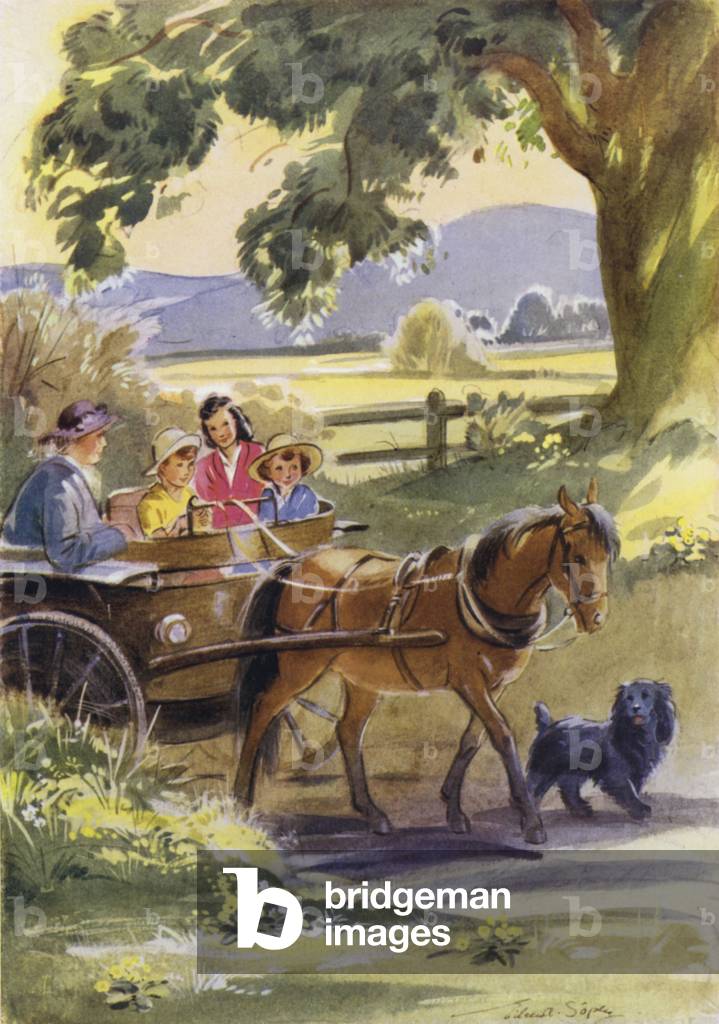 Illustration for Caravan Holiday (colour litho)