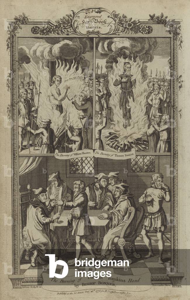 Illustration for Fox's Book of Martyrs, 1776 edition (engraving)