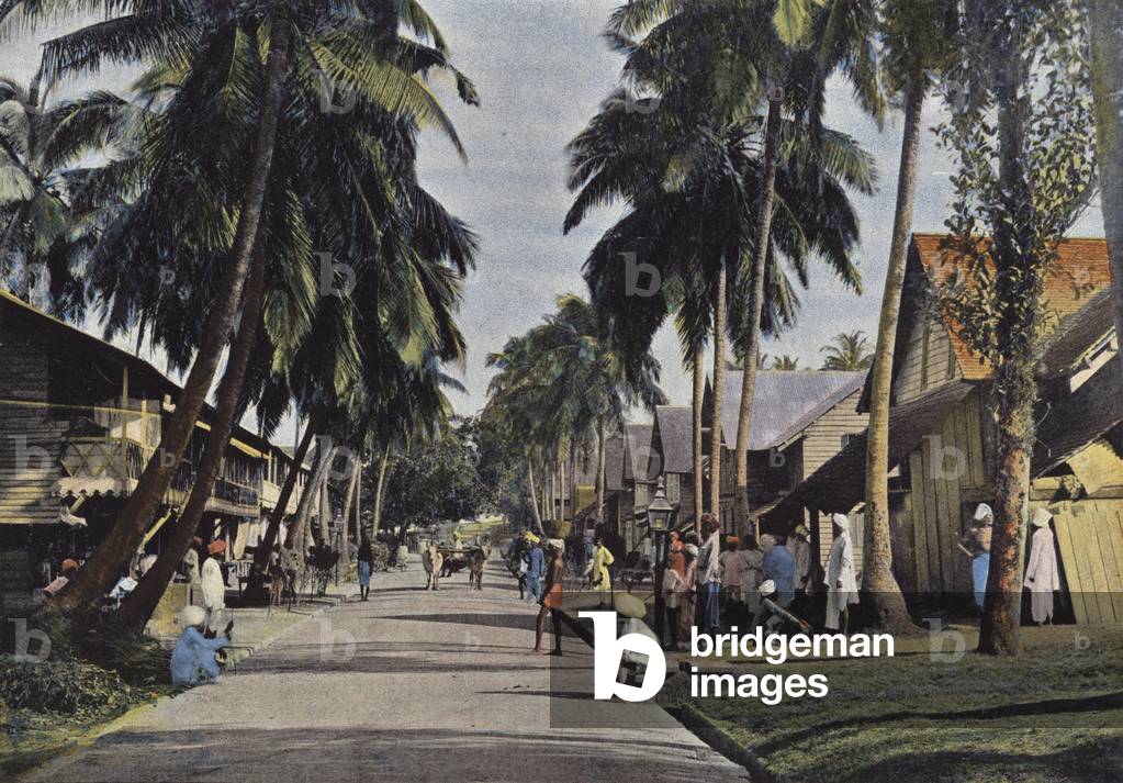 Iles Andaman, La Rue Des Bazars A Port Blair (colour photo)