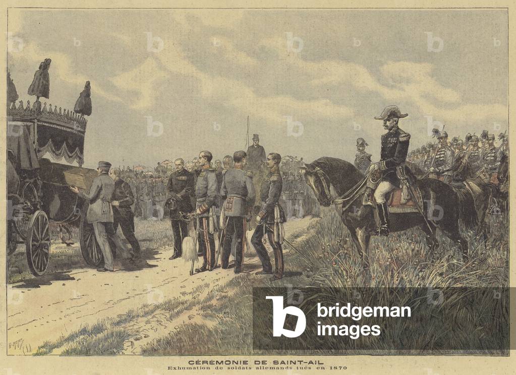 Ceremony at Saint-Ail (colour litho)