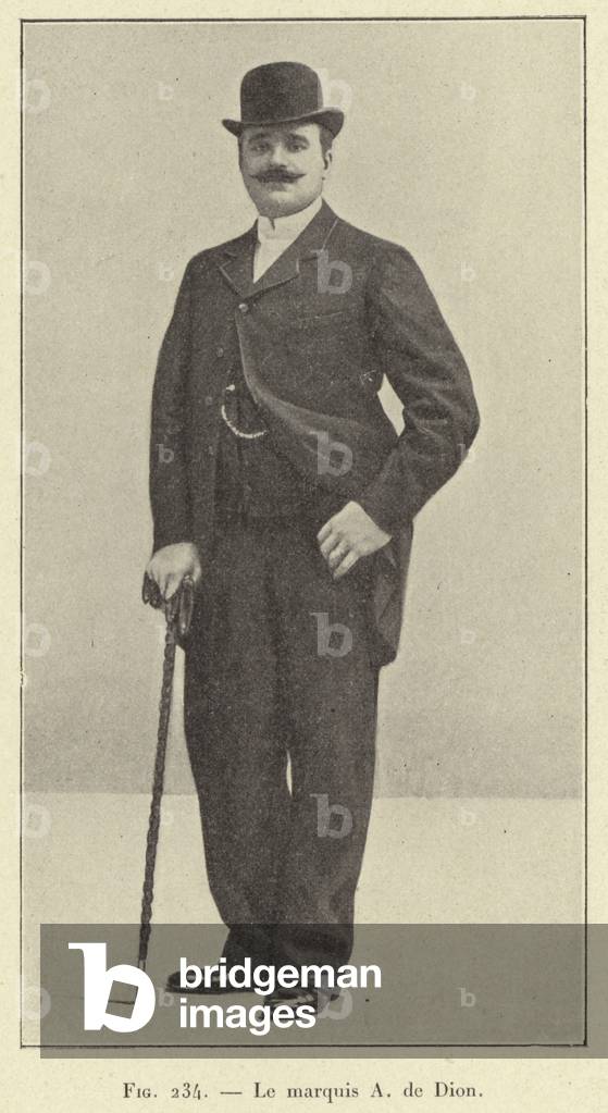 Le marquis A de Dion (engraving)