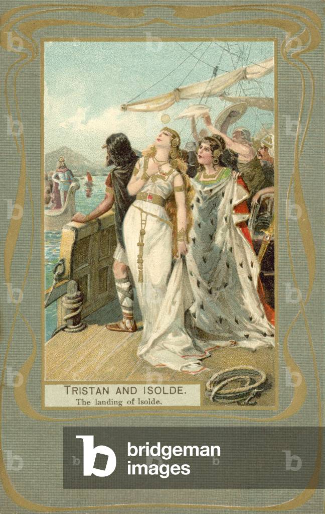 The landing of Isolde (colour litho)