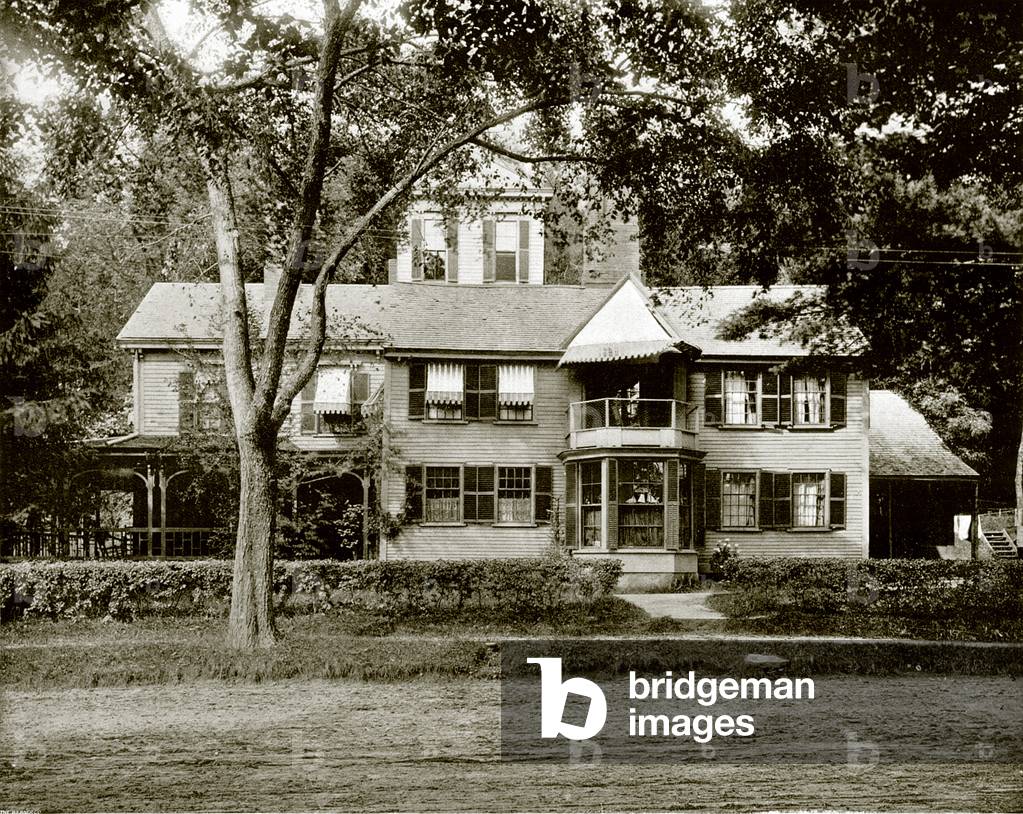 Hawthorne House, Concord (b/w photo)
