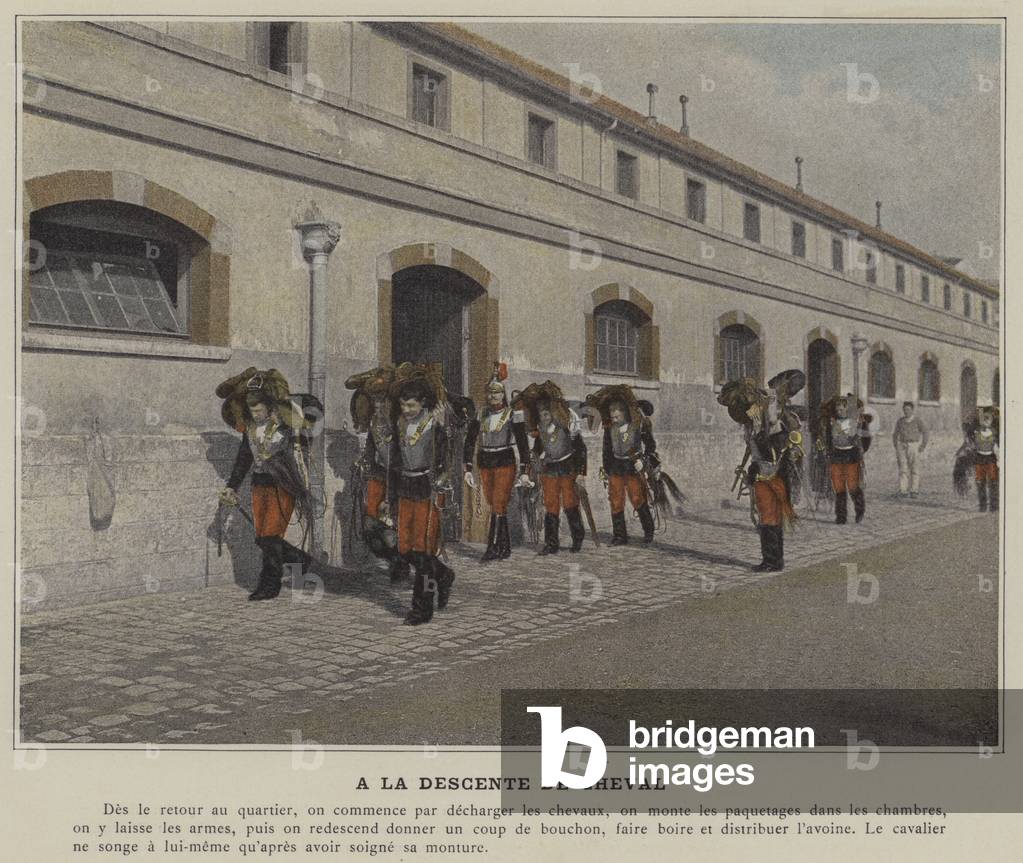 A la Descente de Cheval (coloured photo)