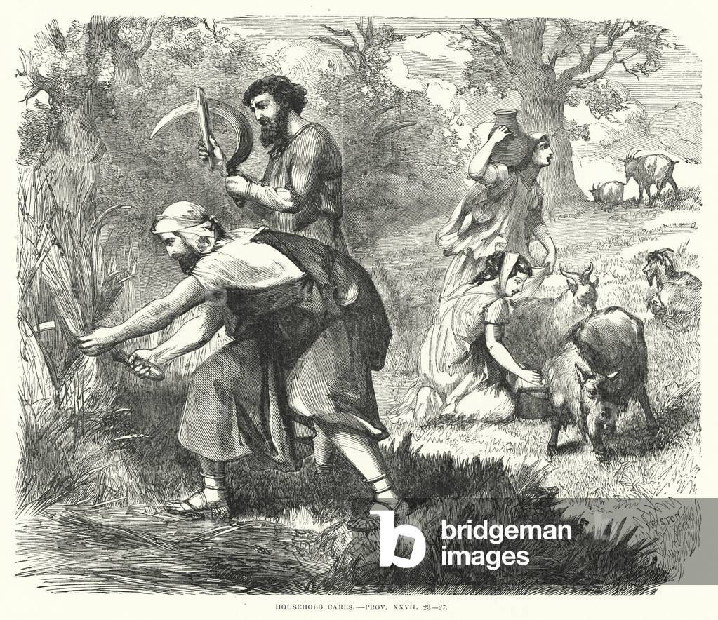 Household Cares, Proverbs XXVII, 23-27 (engraving)
