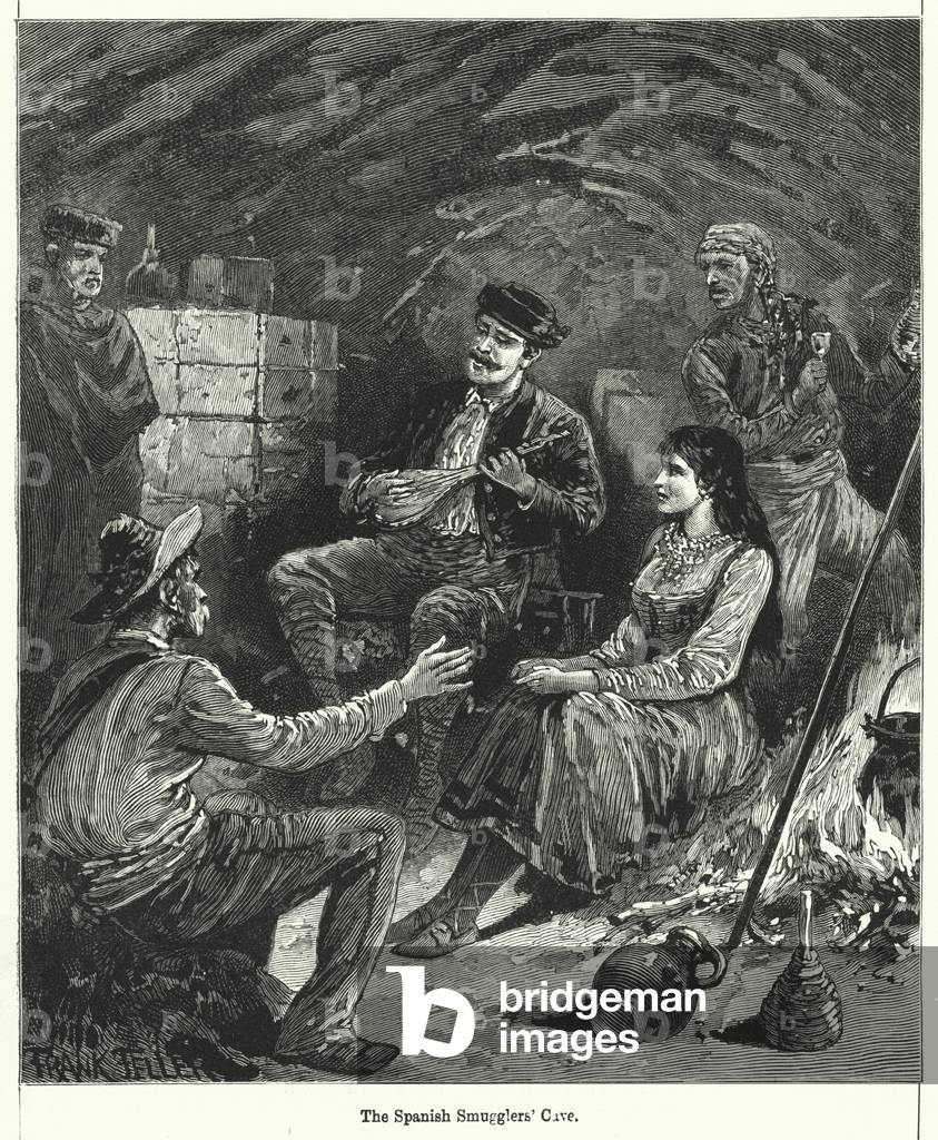 The Spanish Smugglers' Cave (engraving)