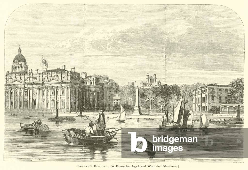 Greenwich Hospital, a Home for Aged and Wounded Mariners (engraving)