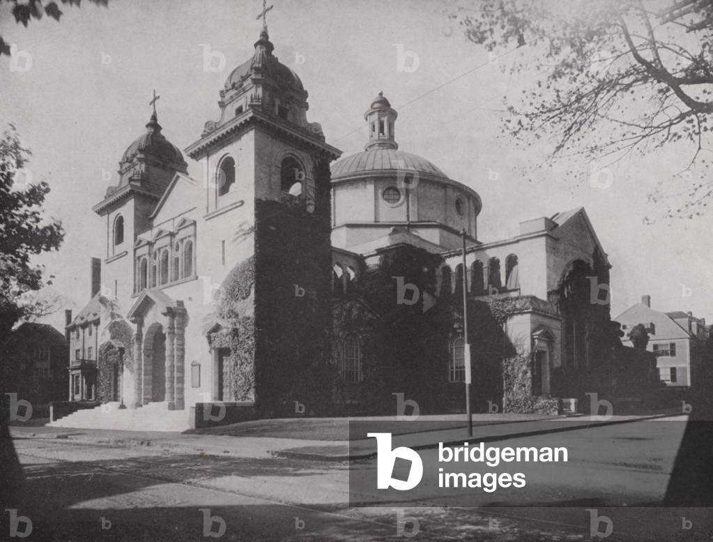 Providence, Rhode Island: Central Congregational Church (b/w photo)