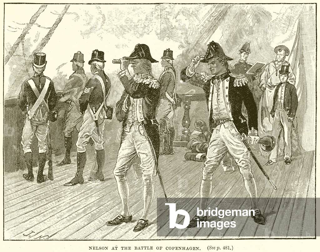 Nelson at the Battle of Copenhagen (engraving)