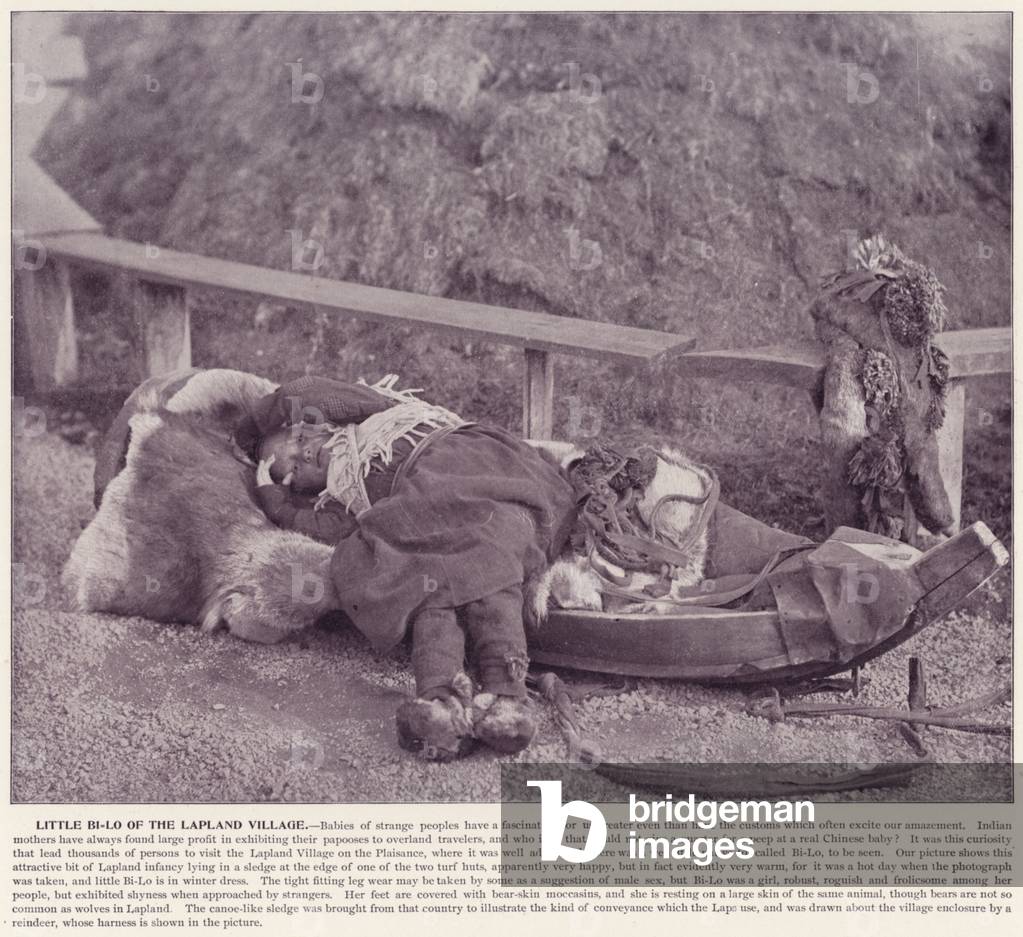 Chicago World's Fair, 1893: Little Bi-Lo of the Lapland Village (b/w photo)
