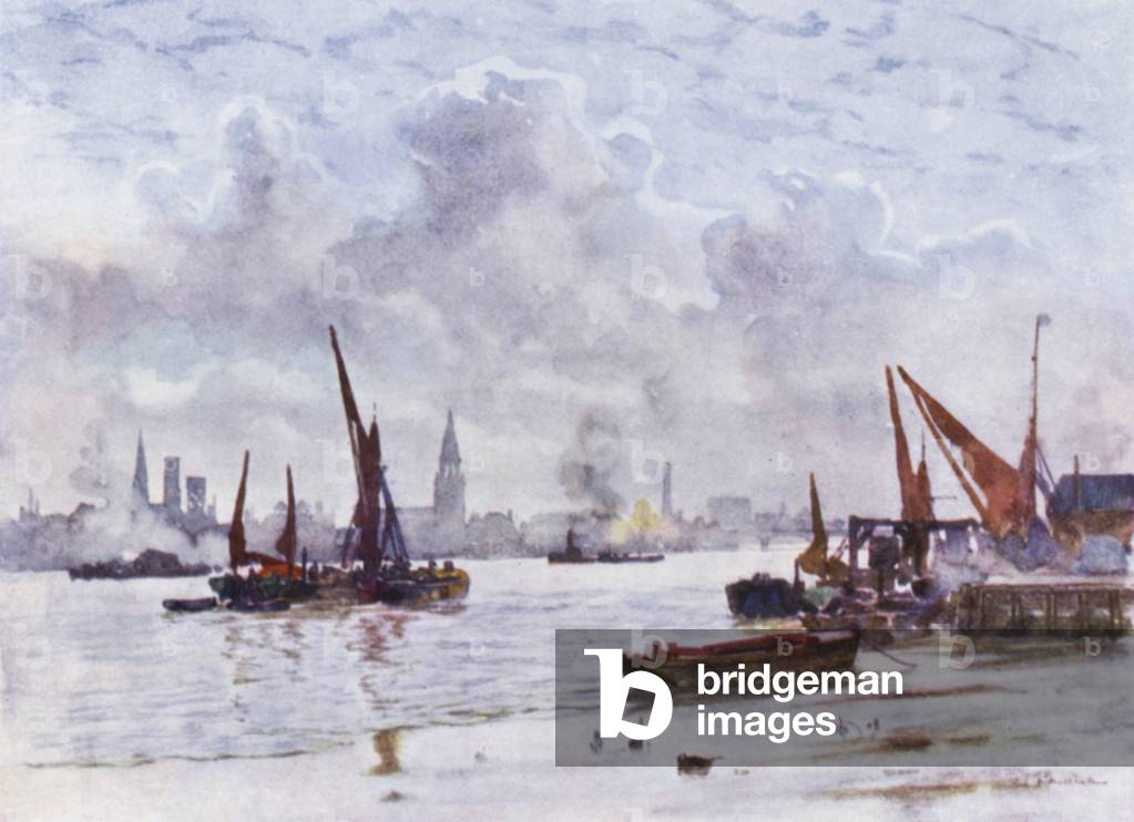 Battersea Reach (colour litho)