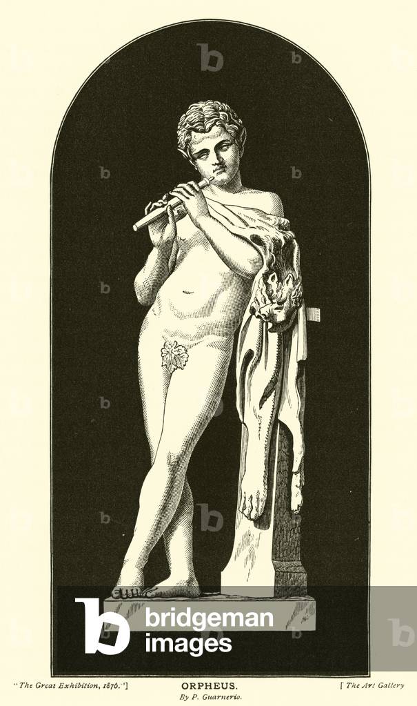 Orpheus, by P Guarnerio (engraving)