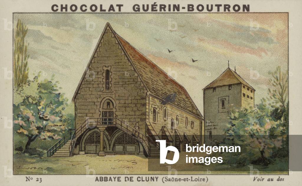 Abbaye de Cluny, Saone-et-Loire (chromolitho)