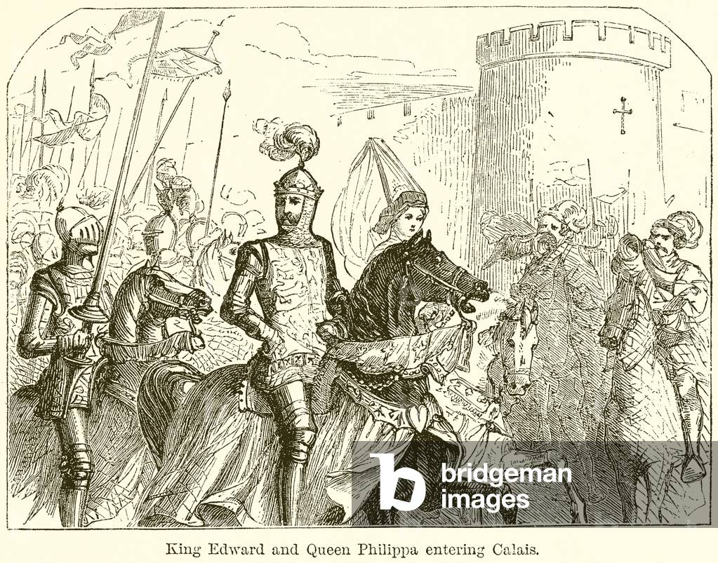 King Edward and Queen Philippa Entering Calais (engraving)