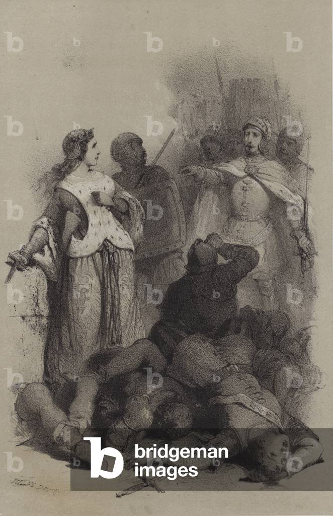 Catherine Sforza, Prisoniere de Cesar Borgia (engraving)