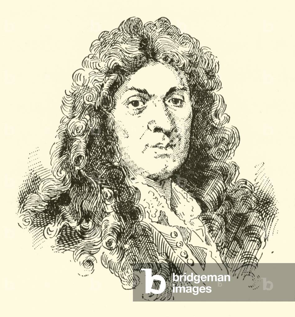 Jean Baptiste Lully (Lulli), 1633-1687 (engraving)