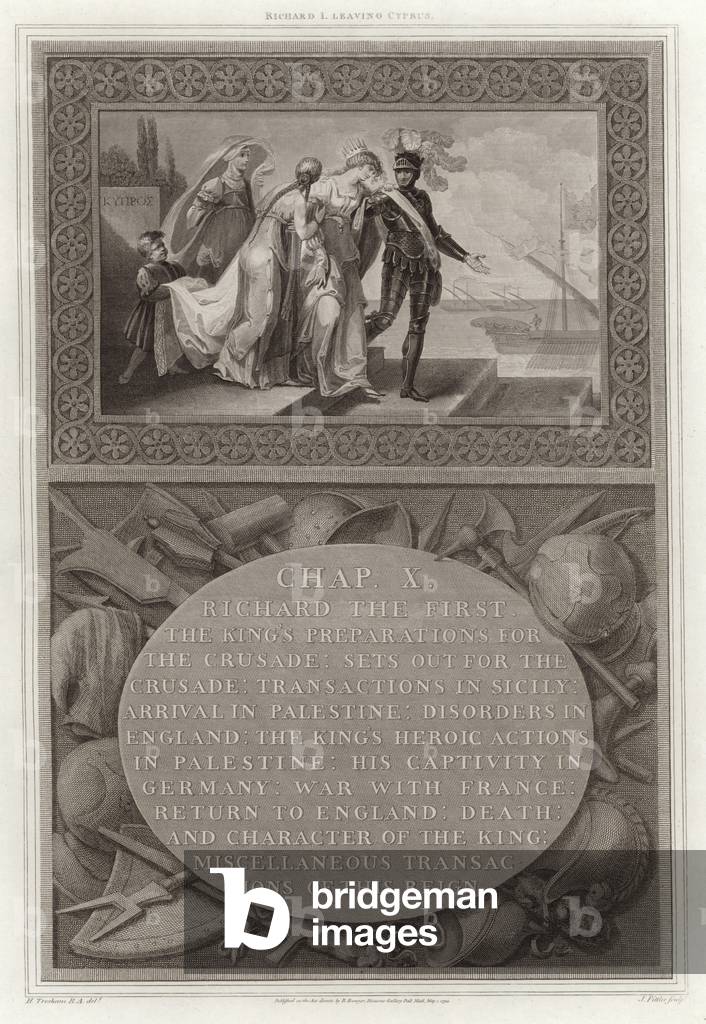 Richard I leaving Cyprus (engraving)