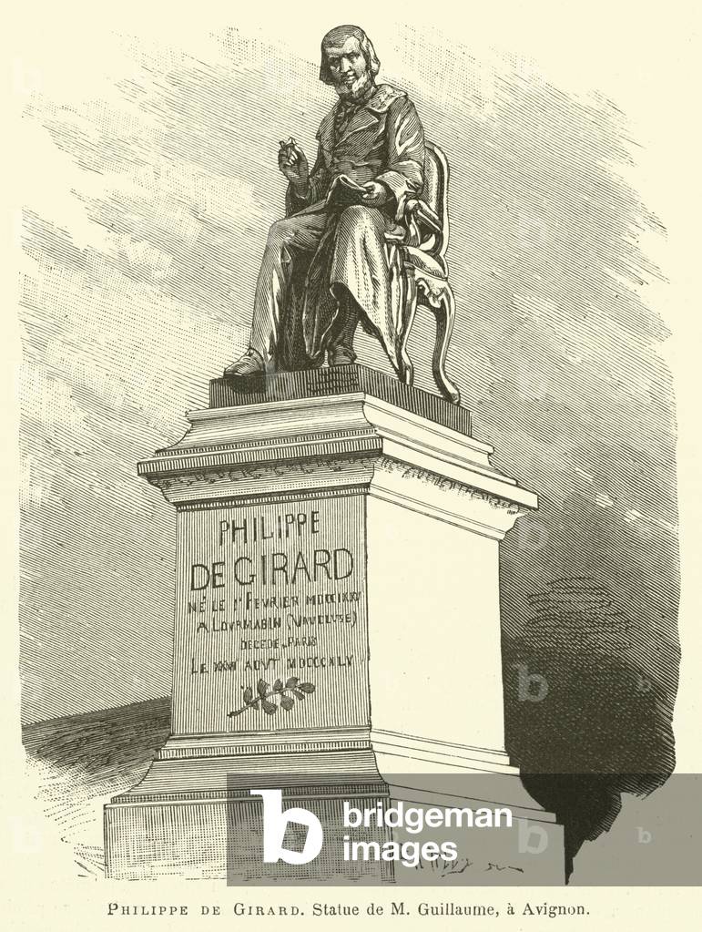 Philippe de Girard, Statue de M Guillaume, a Avignon (engraving)