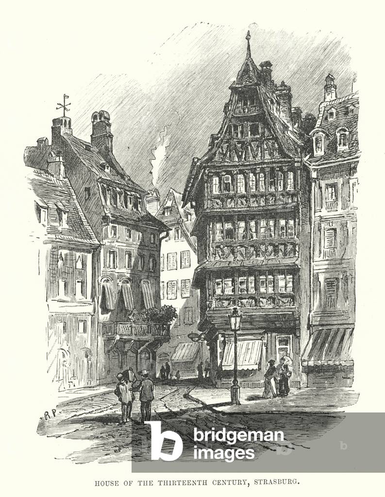 House of the Thirteenth Century, Strasburg (engraving)