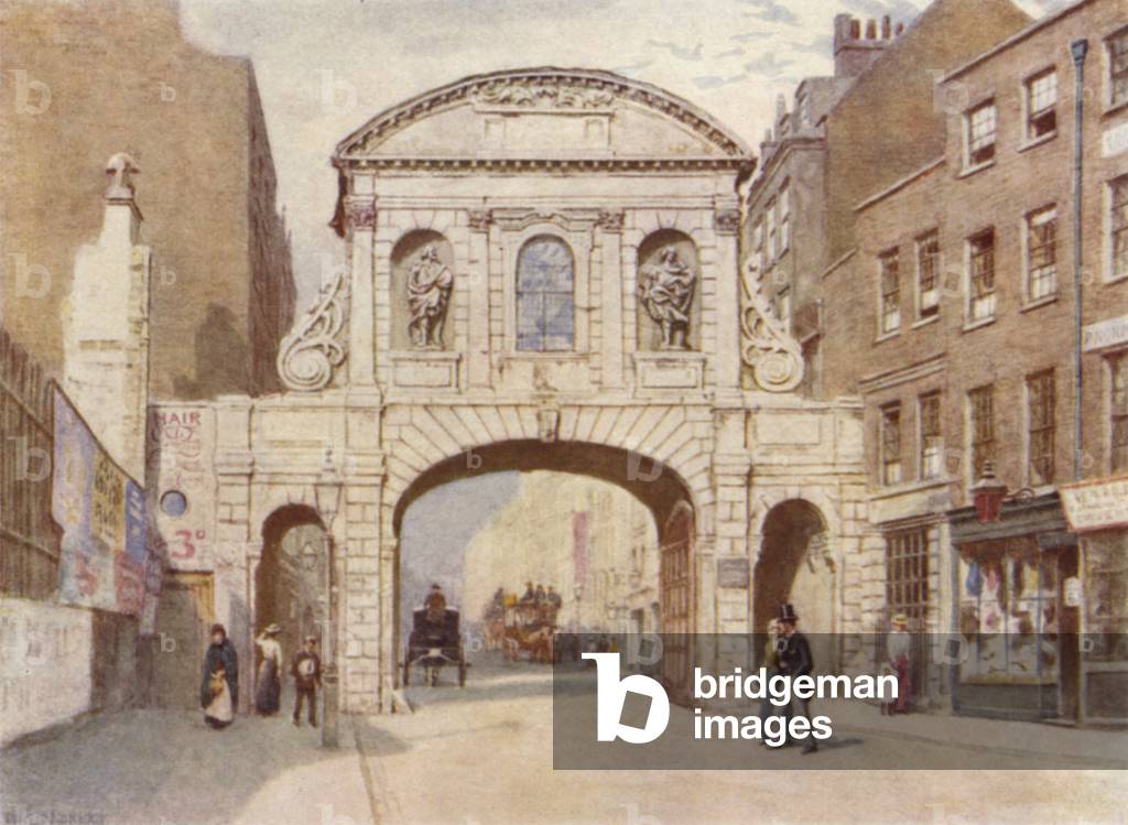 Temple Bar, 1876 (colour litho)