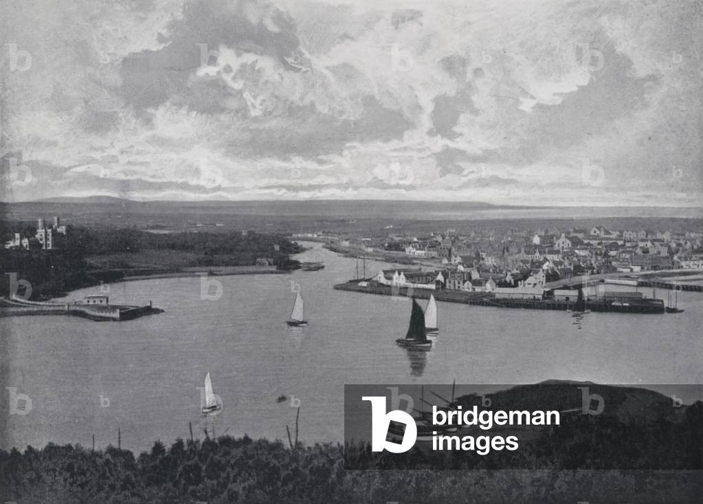 Scotland: Stornoway (b/w photo)