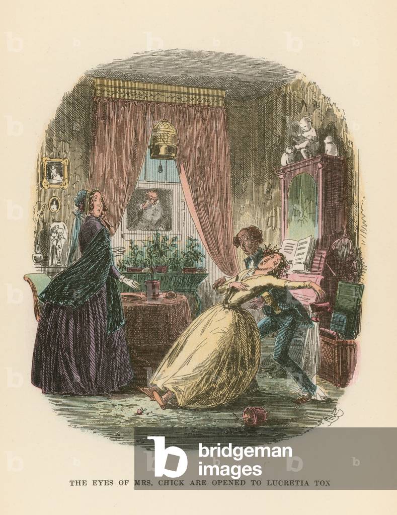 Illustration for Dombey and Son (colour litho)