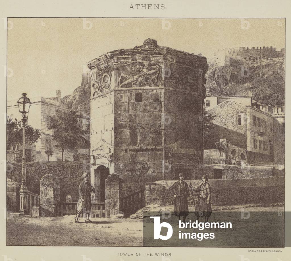 Athens, Tower of the Winds (litho)