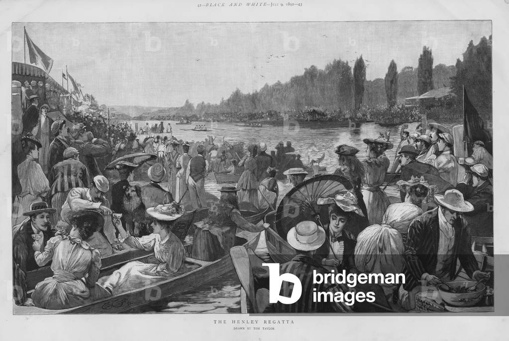 Henley Regatta, Henley-on-Thames, Oxfordshire (litho)