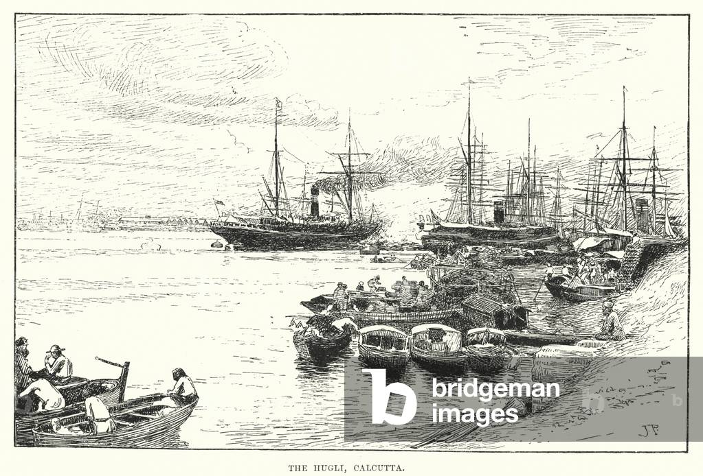 India: The Hugli, Calcutta (engraving)