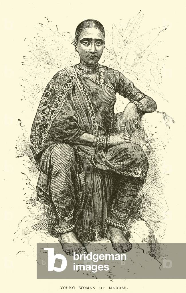 Young woman of Madras (engraving)
