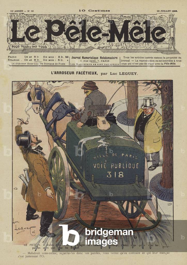 L'arroseur facetieux. Illustration for Le Pele-Mele, 1906 (colour litho)