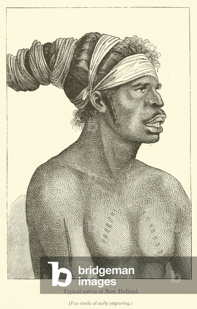 Typical native of New Holland (engraving)