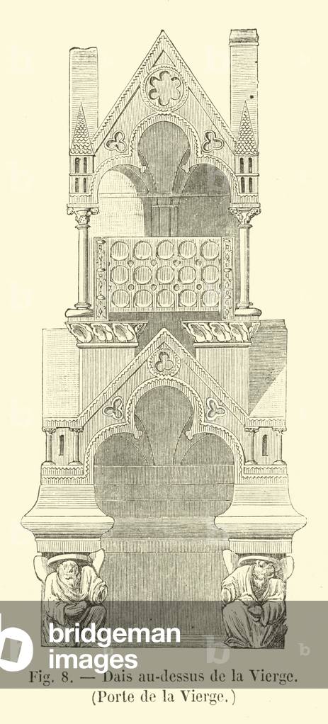 Dais au-dessus de la Vierge, Porte de la Vierge (engraving)