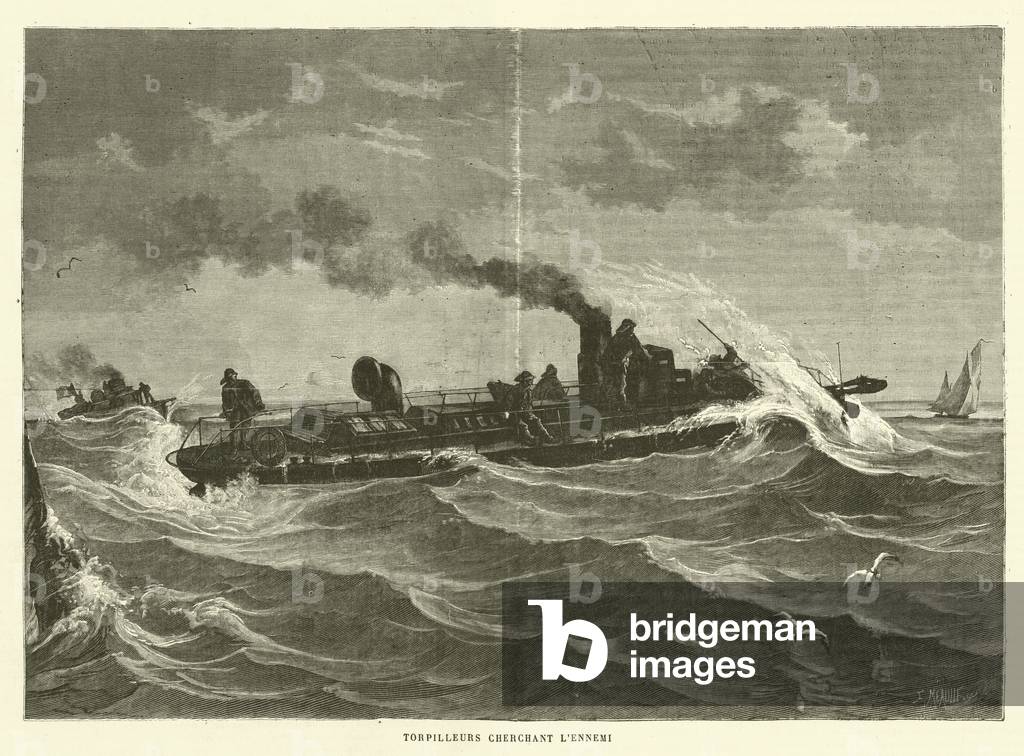 Torpilleurs Cherchant L'Ennemi (engraving)