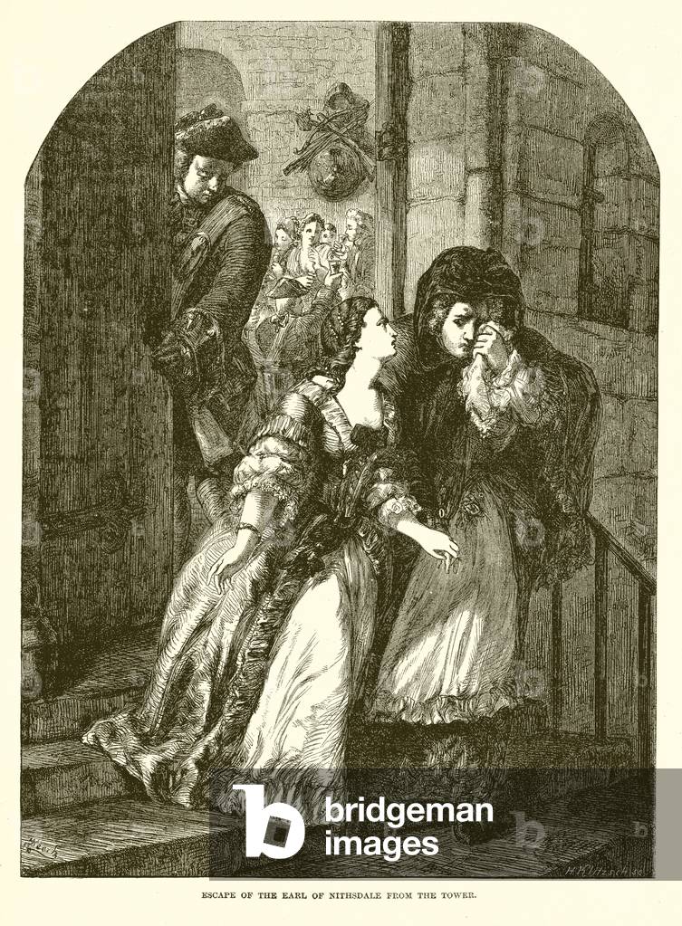 Escape of the Earl of Nithsdale from the Tower (engraving)