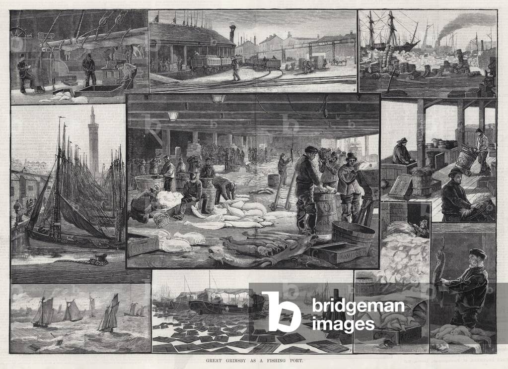 Great Grimsby as a Fishing Port (engraving)