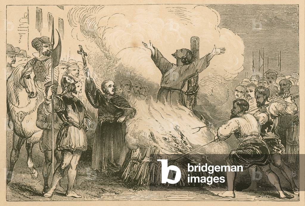 Burning of Patrick Hamilton at St. Andrews, 1528 (engraving)