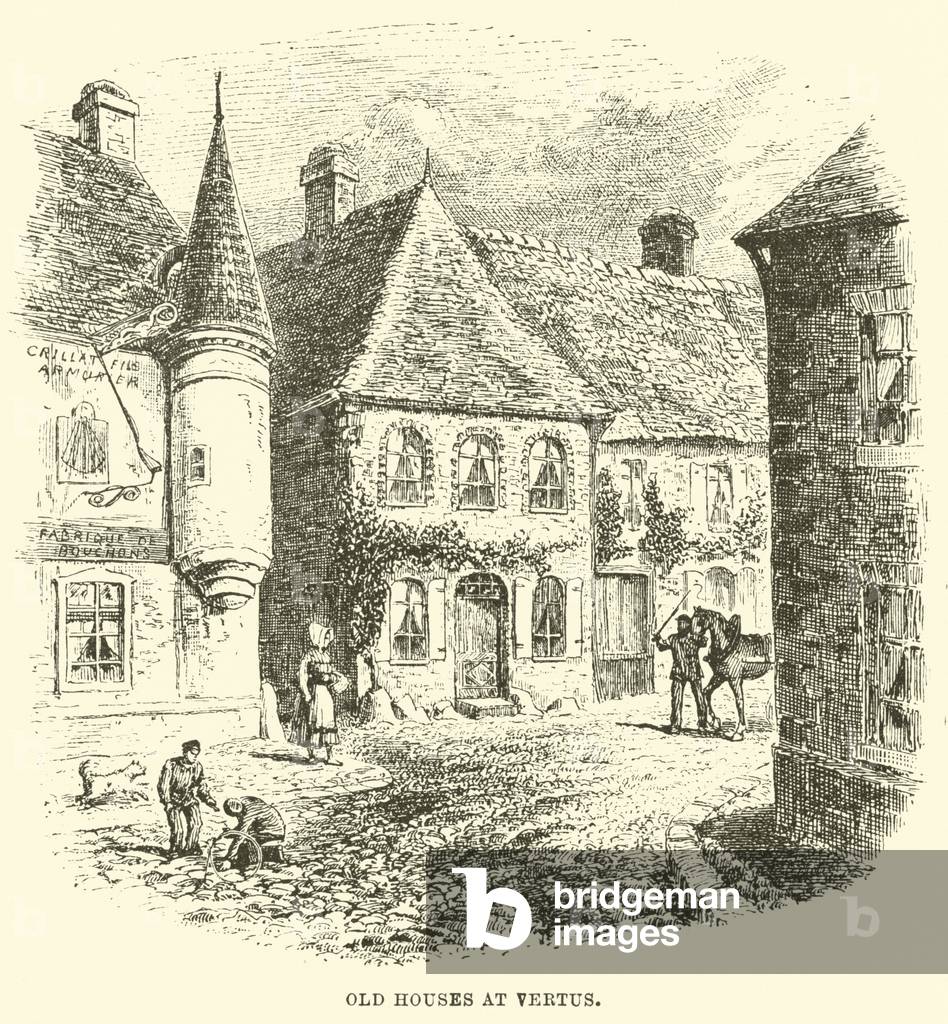 Old Houses at Vertus (engraving)