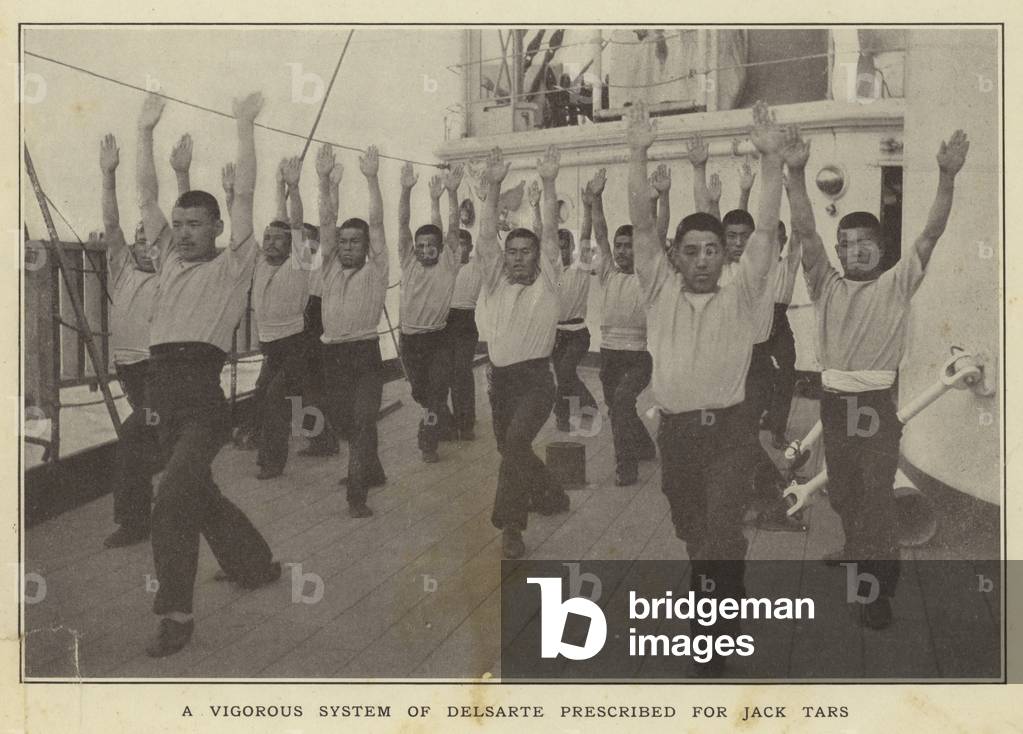 A vigorous system of Delsarte prescribed for Jack Tars (b/w photo)