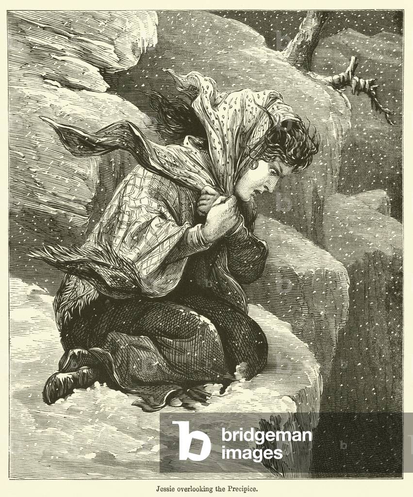 Jessie overlooking the Precipice (engraving)
