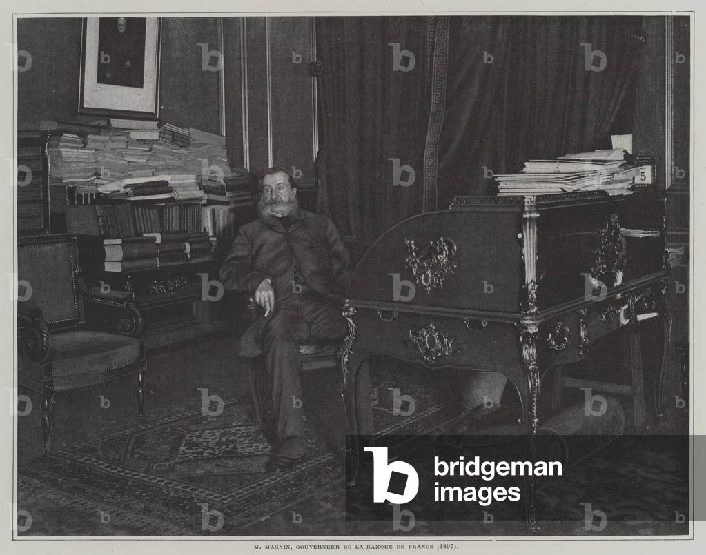 Pierre Magnin, Governor of the Banque de France (b/w photo)