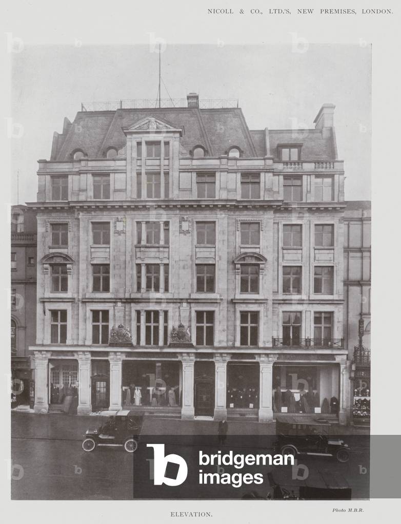 Nicoll and Co, Ltd's New Premises, London, Elevation (b/w photo)