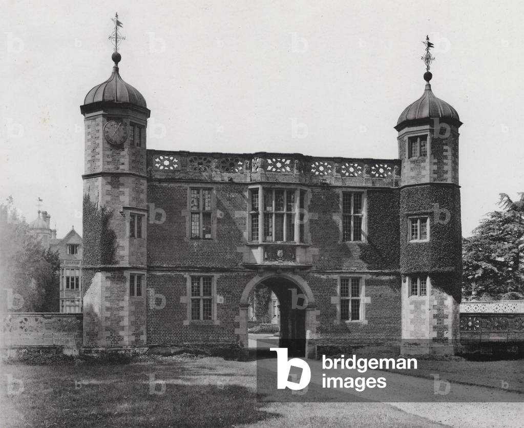 The Gatehouse at Charlcote (b/w photo)