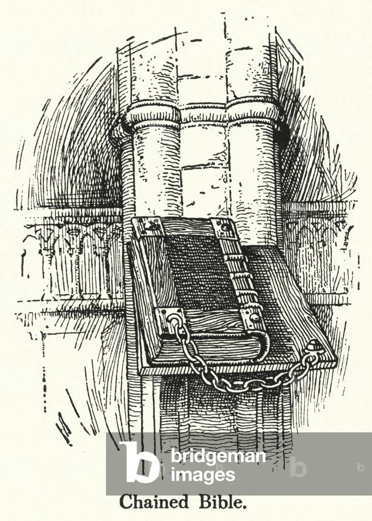 Chained Bible (litho)